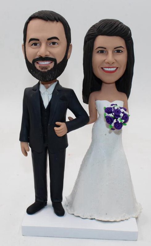 Custom handmade wedding cake topper dolls